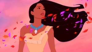 Pocahontas' one-shouldered number.